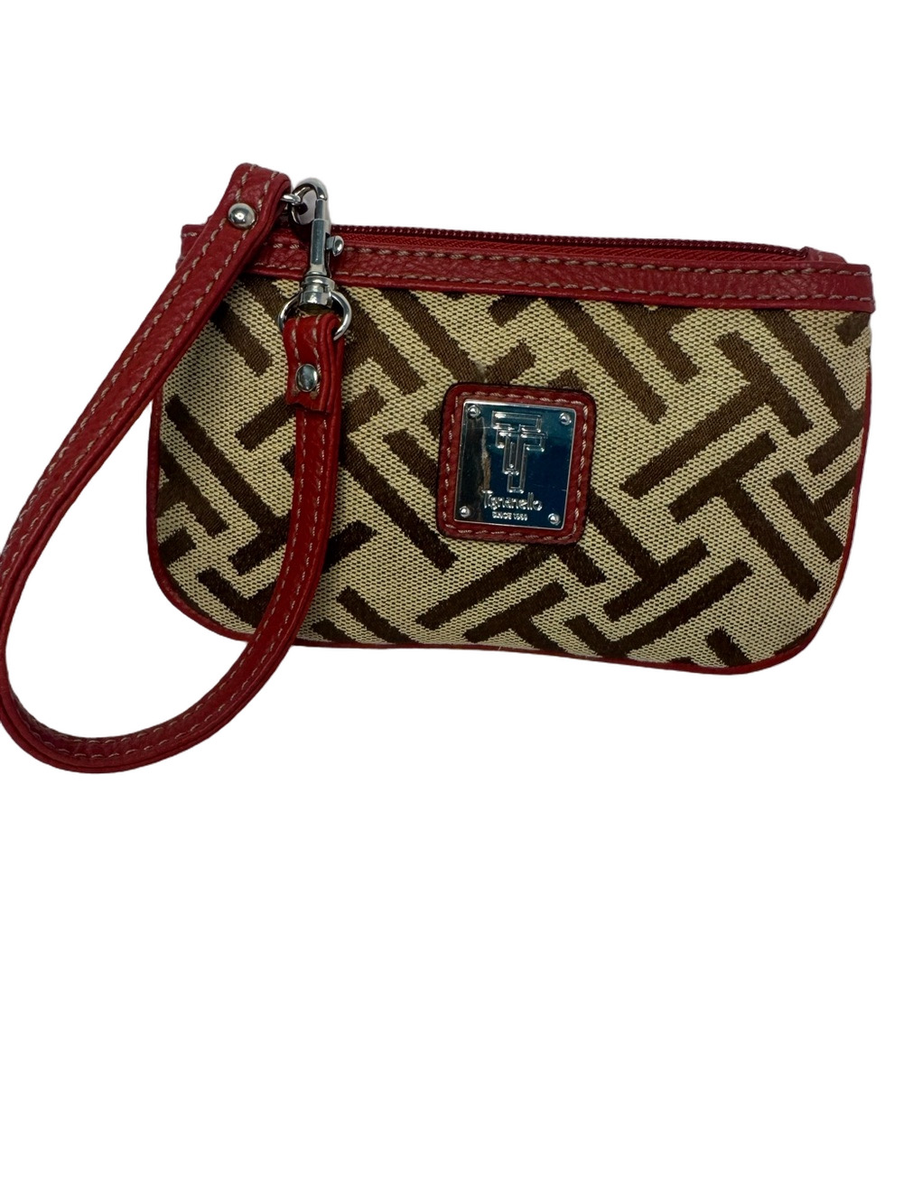 #431 Tignanello Monogram Canvas w/ Vegan Leather Trim Wristlet